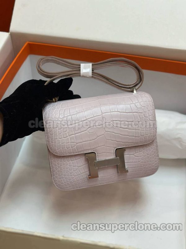 Hermes bag Super Clone picture and price Dream pink purpl Shoulder Crossbody Alligator women 6