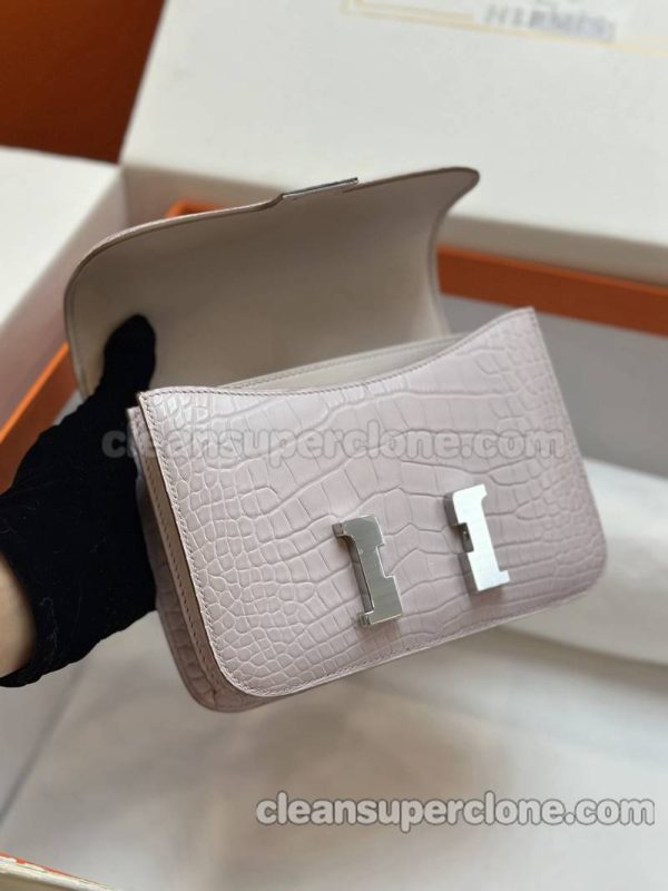 Hermes bag Super Clone picture and price Dream pink purpl Shoulder Crossbody Alligator women 8