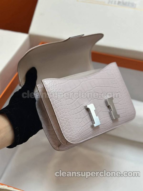 Hermes bag Super Clone picture and price Dream pink purpl Shoulder Crossbody Alligator women 9