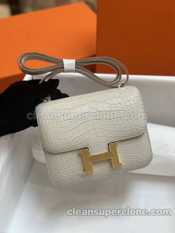 Shoulder bag replica details and pricing Glacier white Hermes Crossbody Alligator women