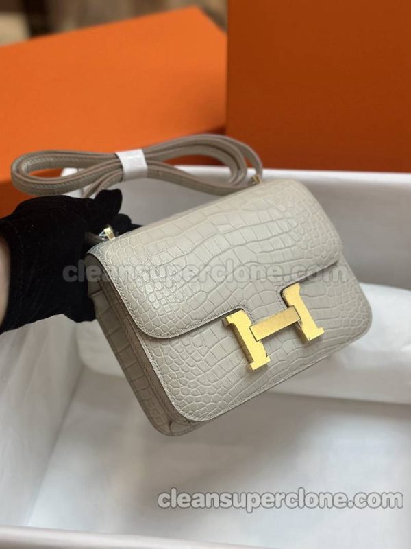 Shoulder bag replica details and pricing Glacier white Hermes Crossbody Alligator women 3