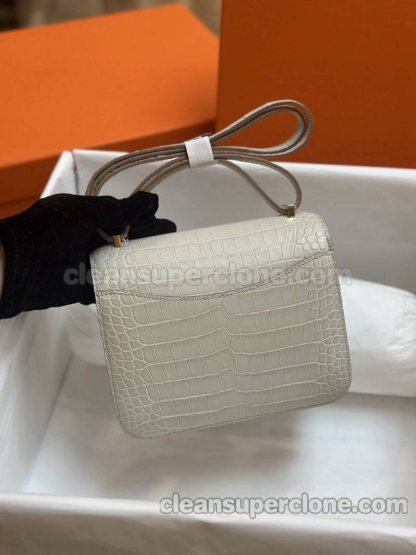 Shoulder bag replica details and pricing Glacier white Hermes Crossbody Alligator women 5