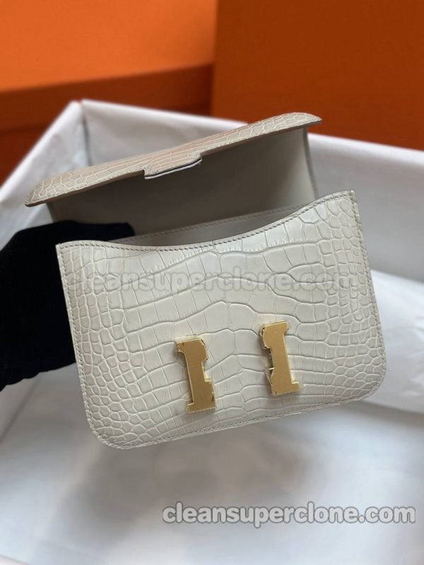 Shoulder bag replica details and pricing Glacier white Hermes Crossbody Alligator women 8