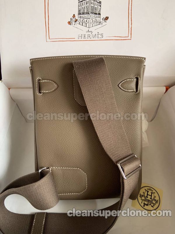 cowhide bag 1:1 Copy description and price brown Hermes Waist women and men 2