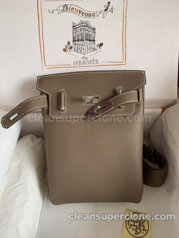 cowhide bag 1:1 Copy description and price brown Hermes Waist women and men 5