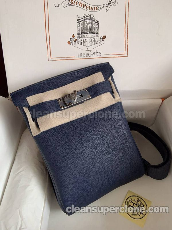 Hermes bag Super Clone picture and price blue Waist cowhide women and men 3