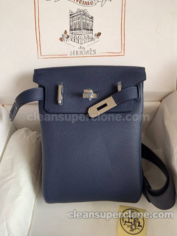 Hermes bag Super Clone picture and price blue Waist cowhide women and men 6