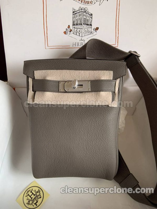 Waist bag replica details and pricing gray Hermes cowhide women and men