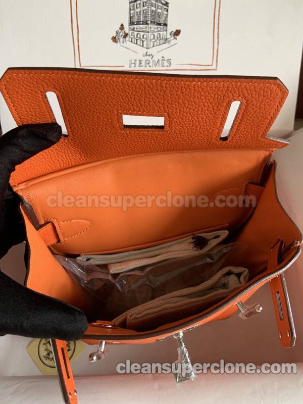 cowhide bag 1:1 Copy description and price Orange Hermes Waist women and men 7