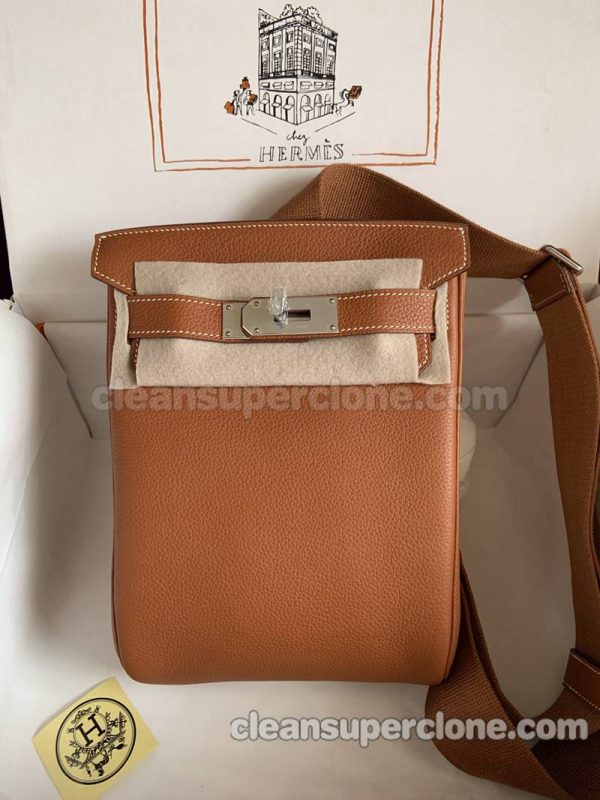 Hermes bag Super Clone picture and price brown Waist cowhide women and men