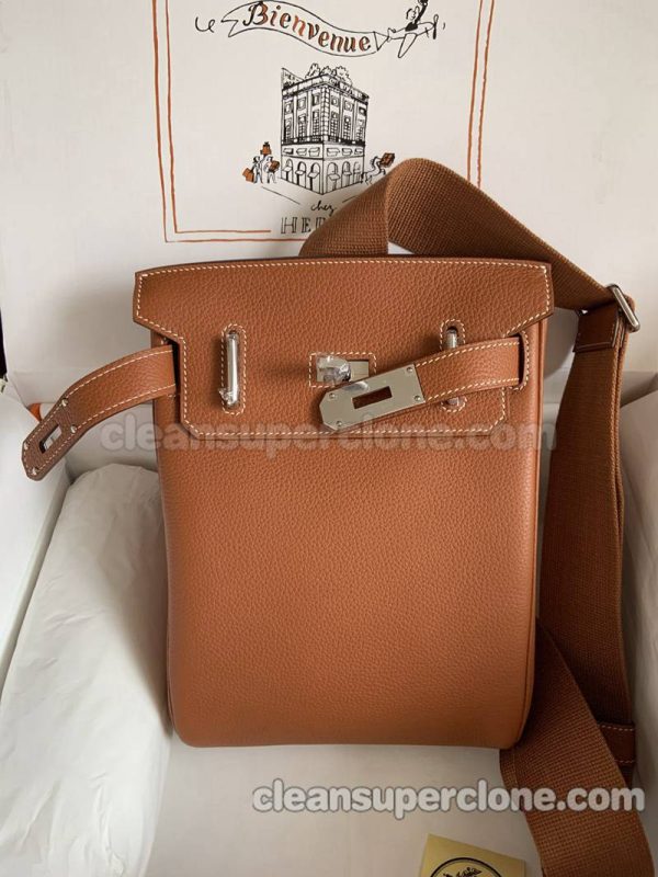 Hermes bag Super Clone picture and price brown Waist cowhide women and men 5