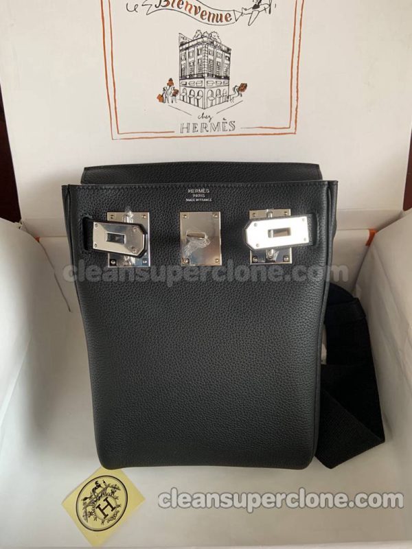 Waist bag replica details and pricing black Hermes cowhide women and men 8