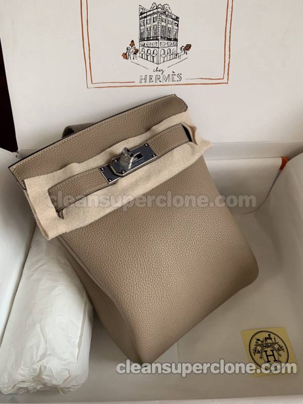 Hermes bag Super Clone picture and price milk tea color Waist cowhide women and men 3