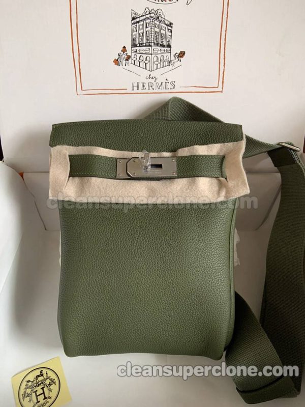 Waist bag replica details and pricing green Hermes cowhide women and men