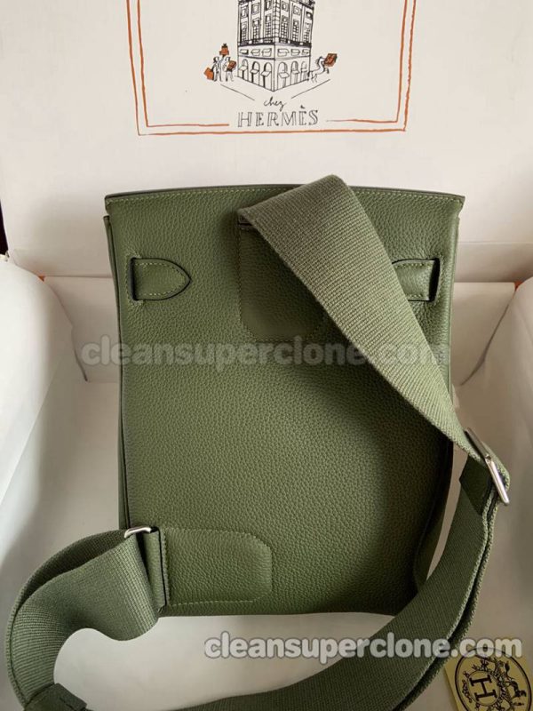 Waist bag replica details and pricing green Hermes cowhide women and men 2