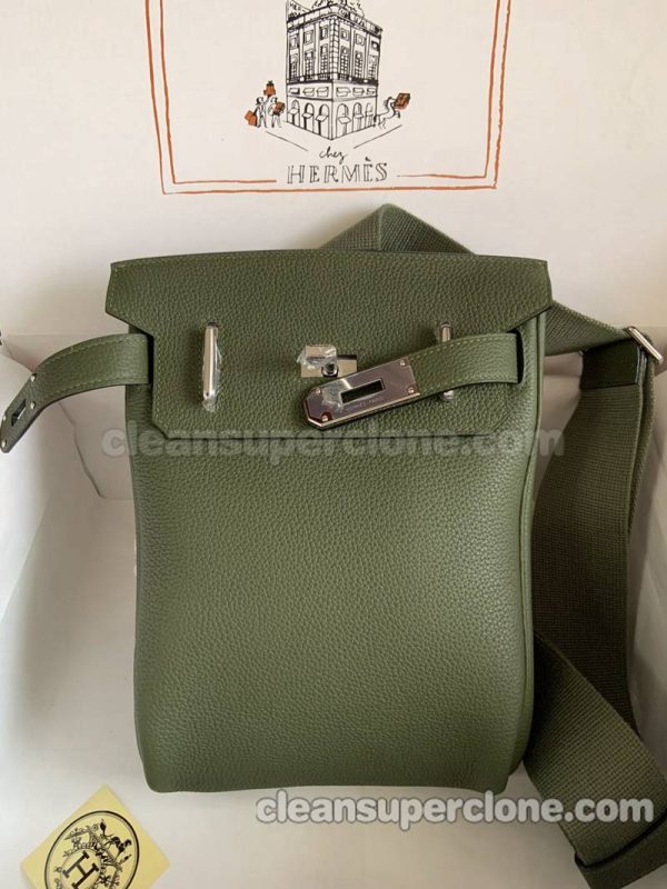 Waist bag replica details and pricing green Hermes cowhide women and men 5