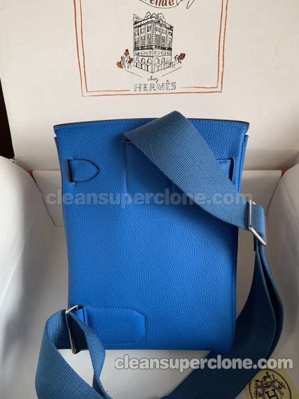 cowhide bag 1:1 Copy description and price blue Hermes Waist women and men 2