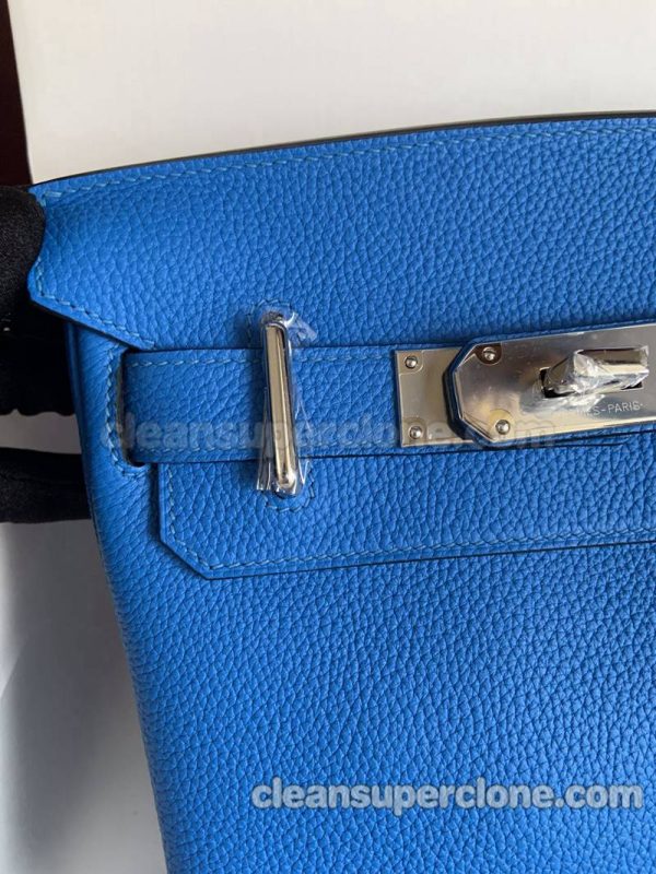 cowhide bag 1:1 Copy description and price blue Hermes Waist women and men 6