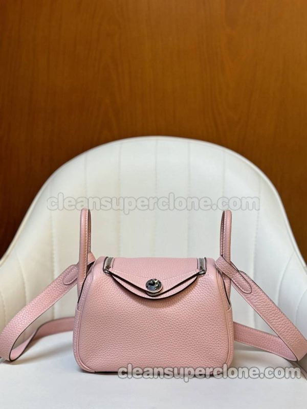 Hermes bag Super Clone picture and price pink Crossbody Shoulder cowhide women