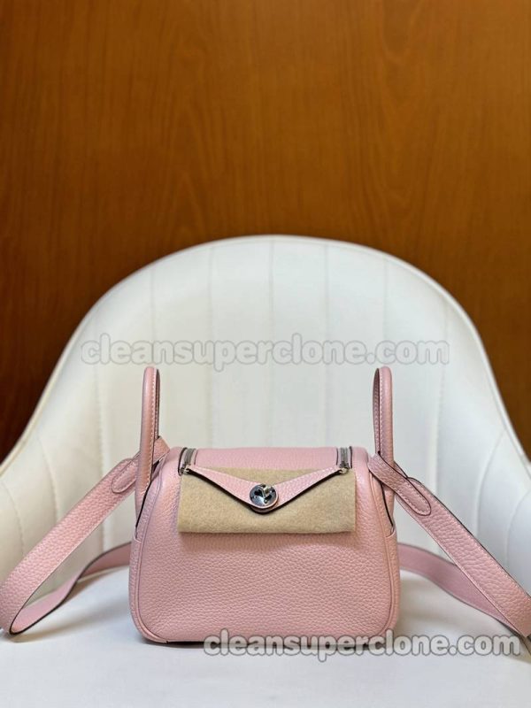 Hermes bag Super Clone picture and price pink Crossbody Shoulder cowhide women 2