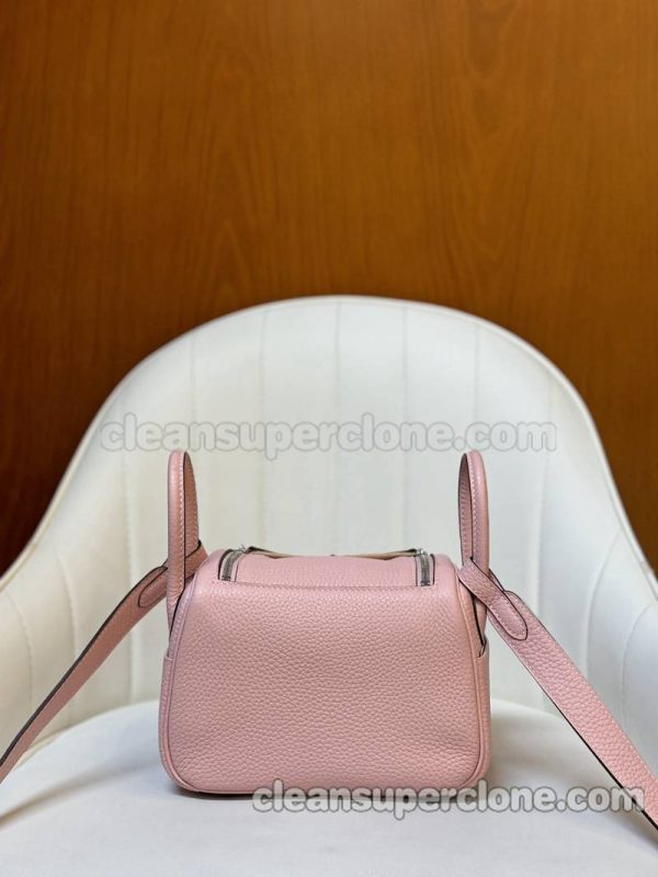 Hermes bag Super Clone picture and price pink Crossbody Shoulder cowhide women 4