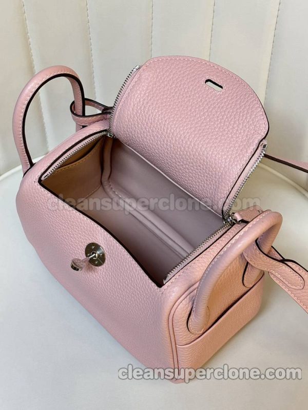 Hermes bag Super Clone picture and price pink Crossbody Shoulder cowhide women 5