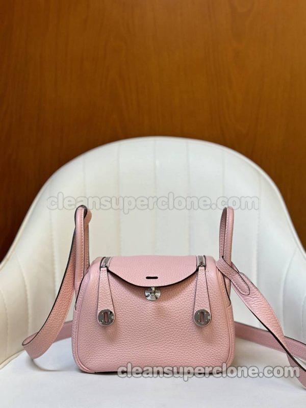 Hermes bag Super Clone picture and price pink Crossbody Shoulder cowhide women 6