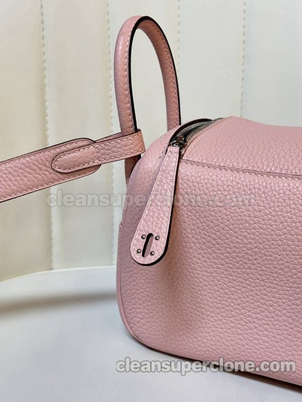 Hermes bag Super Clone picture and price pink Crossbody Shoulder cowhide women 9