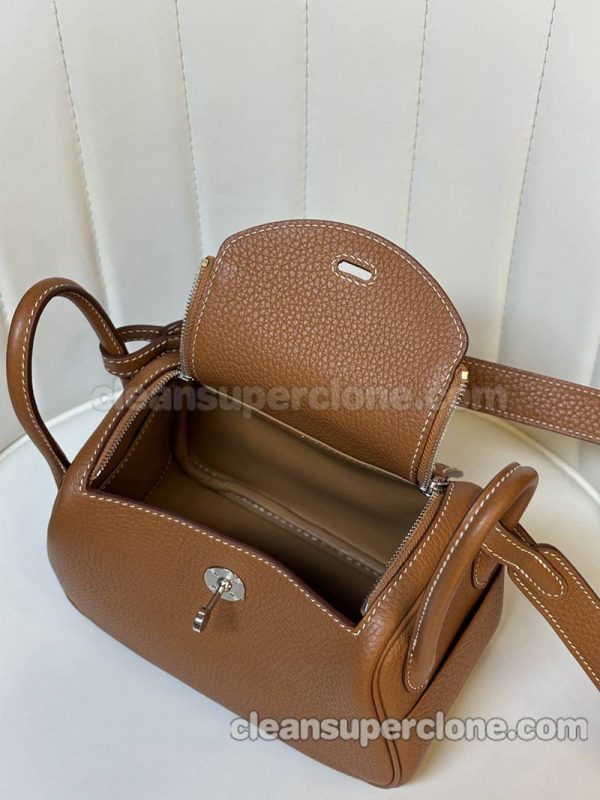 Crossbody bag replica details and pricing brown Hermes Shoulder cowhide women 10