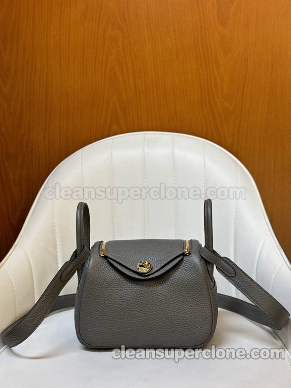 cowhide bag 1:1 Copy description and price Dark grey Hermes Crossbody Shoulder women