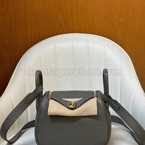 cowhide bag 1:1 Copy description and price Dark grey Hermes Crossbody Shoulder women 3