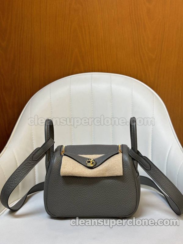 cowhide bag 1:1 Copy description and price Dark grey Hermes Crossbody Shoulder women 3