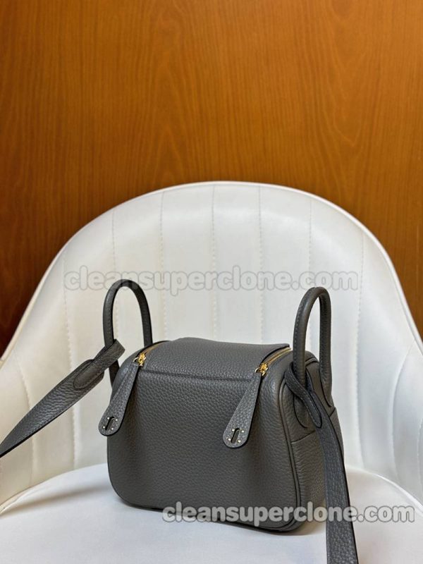 cowhide bag 1:1 Copy description and price Dark grey Hermes Crossbody Shoulder women 6