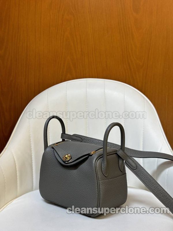 cowhide bag 1:1 Copy description and price Dark grey Hermes Crossbody Shoulder women 11