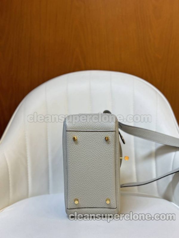 Crossbody bag replica details and pricing Elephant grey Hermes Shoulder cowhide women 4