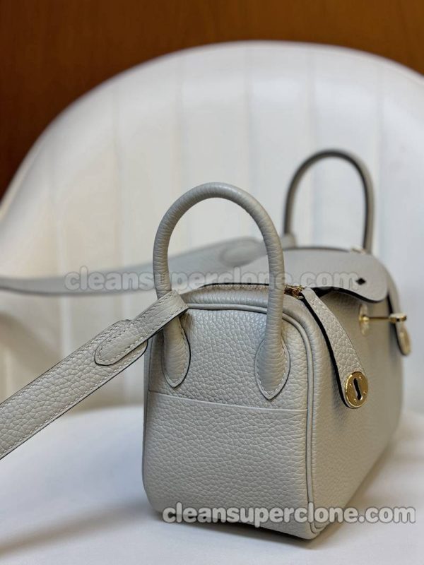 Crossbody bag replica details and pricing Elephant grey Hermes Shoulder cowhide women 5