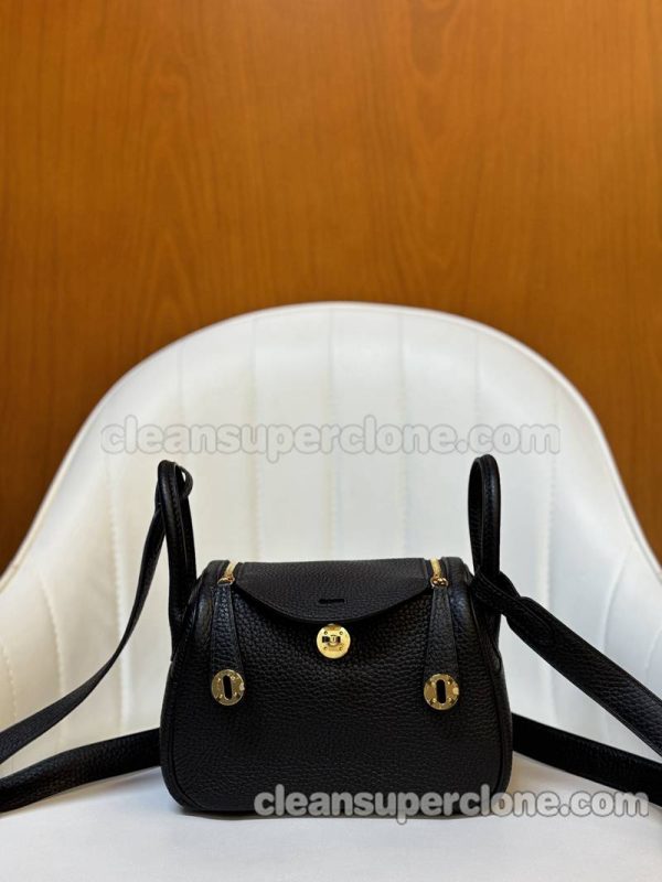 cowhide bag 1:1 Copy description and price black Hermes Crossbody Shoulder women 3