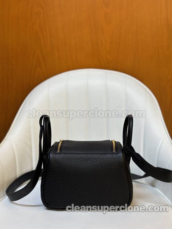 cowhide bag 1:1 Copy description and price black Hermes Crossbody Shoulder women 5