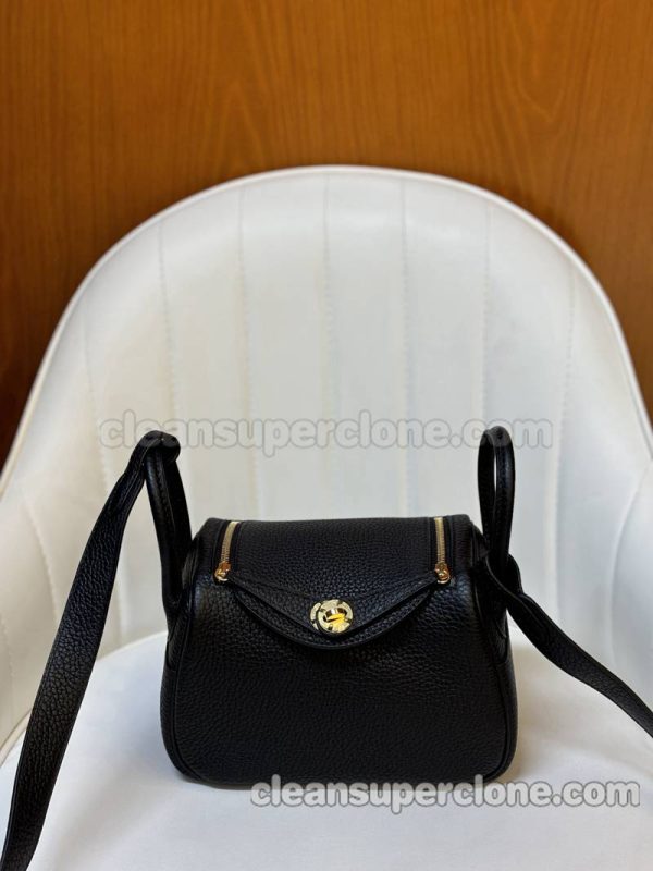 cowhide bag 1:1 Copy description and price black Hermes Crossbody Shoulder women 8