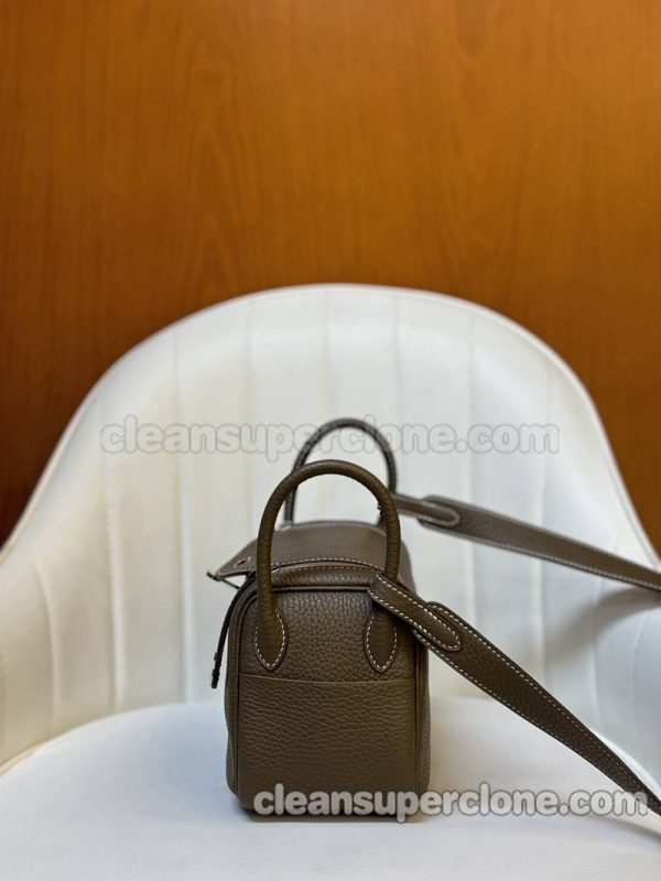 Crossbody bag replica details and pricing Dark brown Hermes Shoulder cowhide women 5