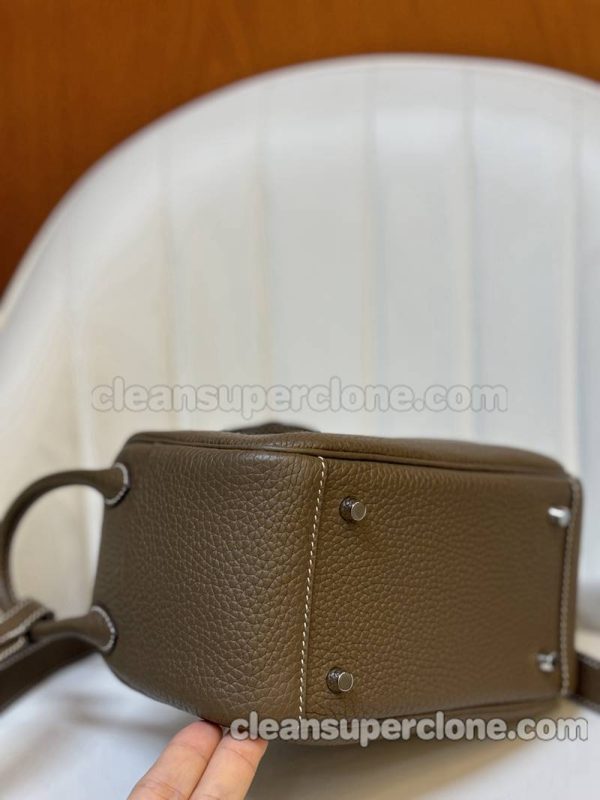 Crossbody bag replica details and pricing Dark brown Hermes Shoulder cowhide women 7