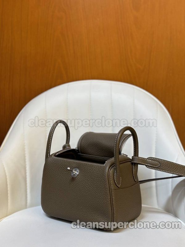 Crossbody bag replica details and pricing Dark brown Hermes Shoulder cowhide women 9