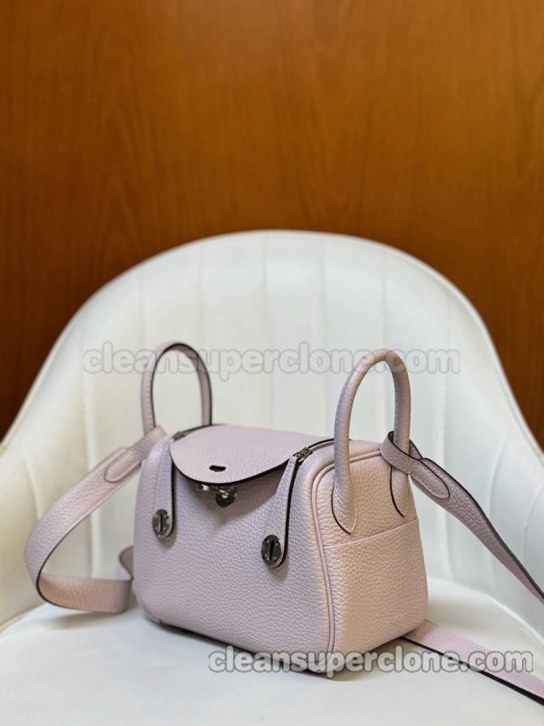 cowhide bag 1:1 Copy description and price pink Hermes Crossbody Shoulder women 2