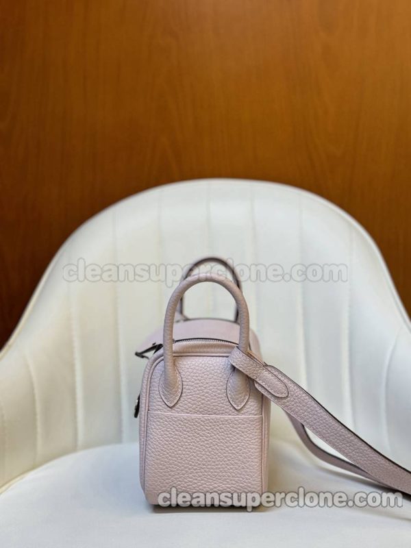 cowhide bag 1:1 Copy description and price pink Hermes Crossbody Shoulder women 4