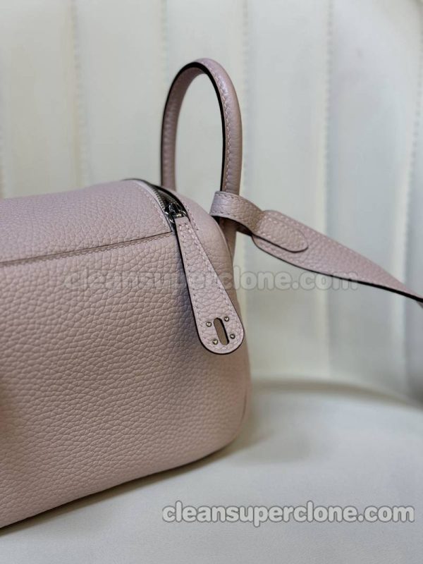 cowhide bag 1:1 Copy description and price pink Hermes Crossbody Shoulder women 7