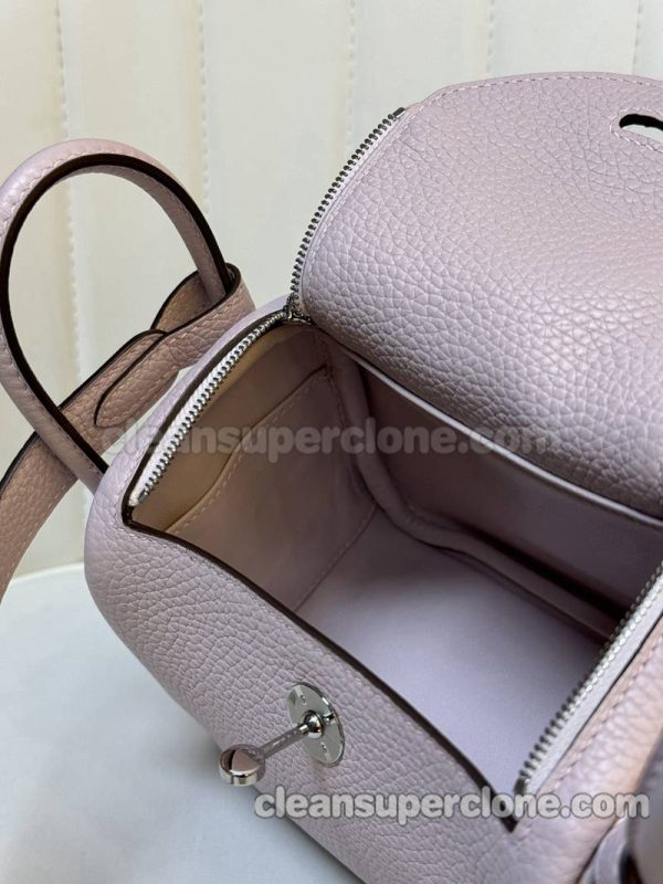 cowhide bag 1:1 Copy description and price pink Hermes Crossbody Shoulder women 9