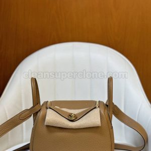 Hermes bag Super Clone picture and price brown Crossbody Shoulder cowhide women