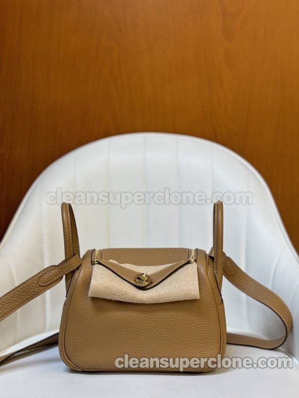 Hermes bag Super Clone picture and price brown Crossbody Shoulder cowhide women