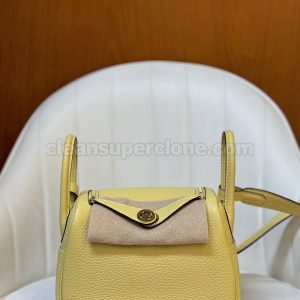 Crossbody bag replica details and pricing yellow Hermes Shoulder cowhide women