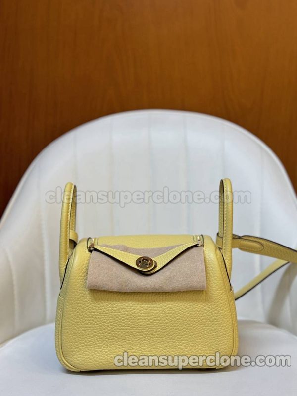 Crossbody bag replica details and pricing yellow Hermes Shoulder cowhide women